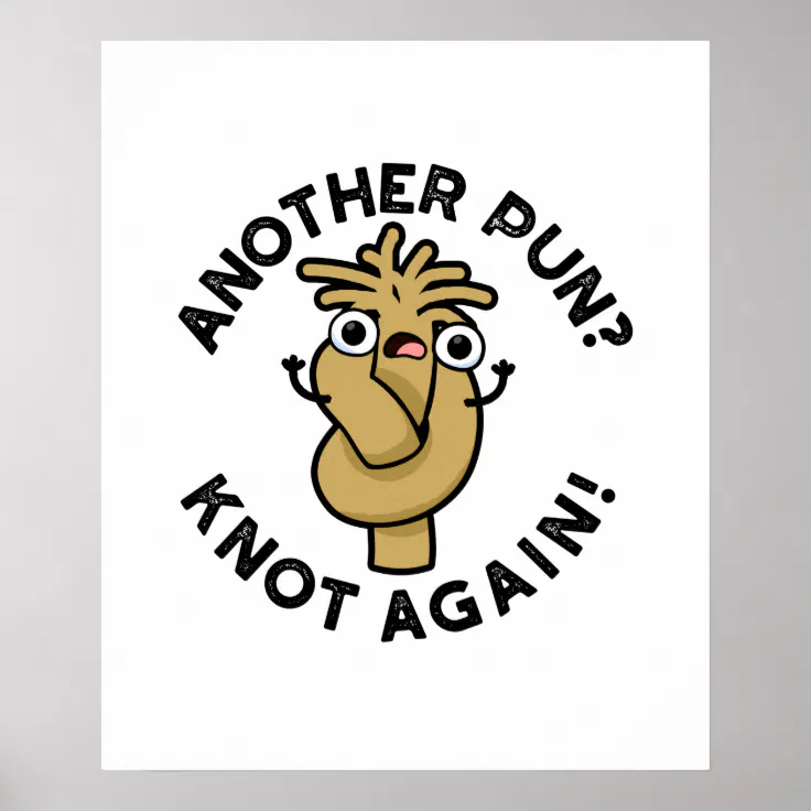 Another Pun? Knot Again Funny Rope Pun Poster Zazzle