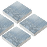 Another Rainy Day<br><div class="desc">Painting of rain and puddles splashing on a blue background.  A typical English summer day.</div>