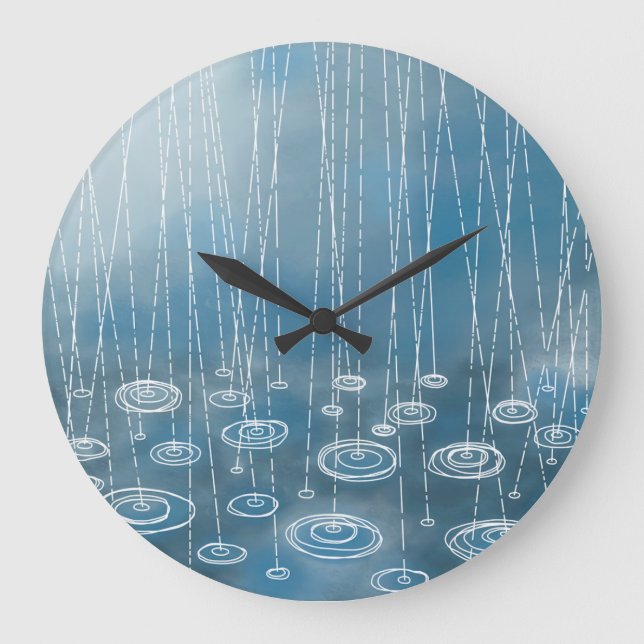 Another Rainy Day Large Clock (Front)