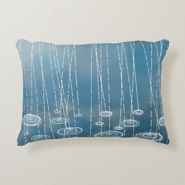 Another Rainy Day Weather Painting Accent Pillow (Front)