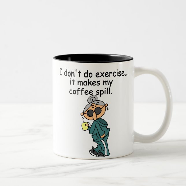 Another Reason Not To Exercise Two-Tone Coffee Mug (Right)