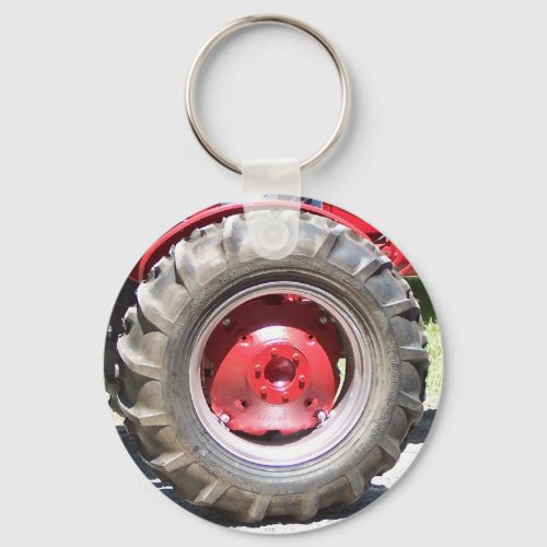 another red wheel keychain