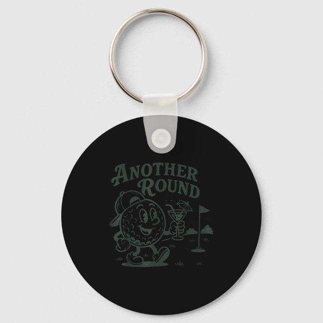 Another Round Golf Golfer Golf Lover Srts Men Dad  Keychain (Front)