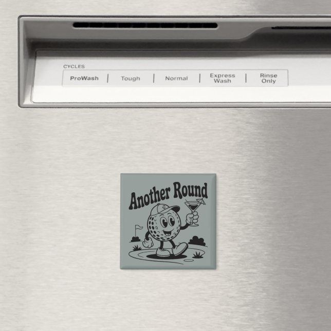 Another Round Golf Lover Sports Golfing Man  Magnet (In Situ (Dishwasher))