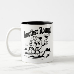 Another Round Golf Lover Sports Golfing Man Two-Tone Coffee Mug