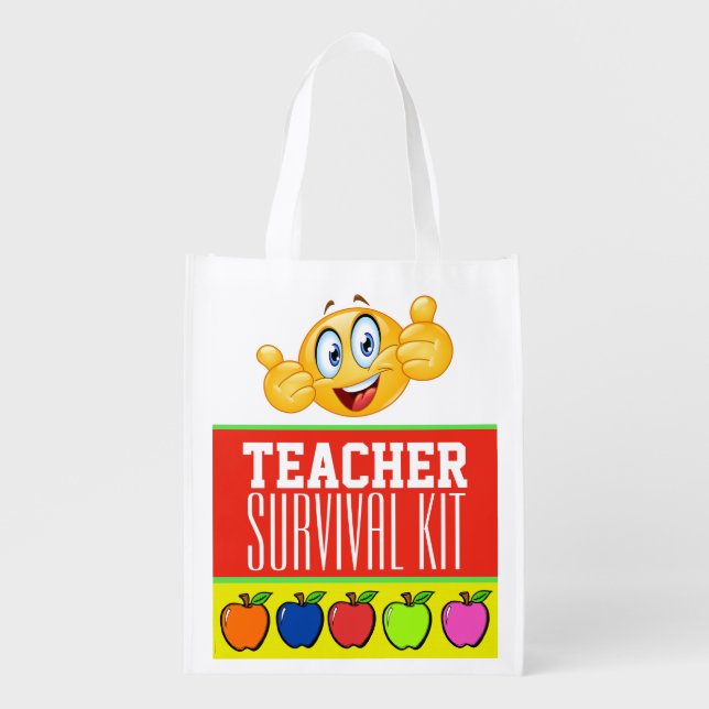 Another Teacher Survival Kit - See Back Grocery Bag (Front)