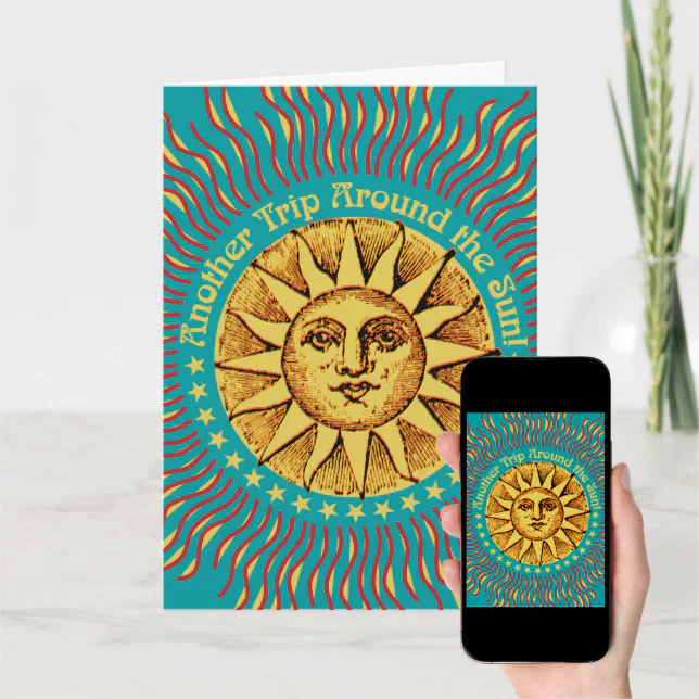 Another Trip Around the Sun Boho Birthday Card Zazzle