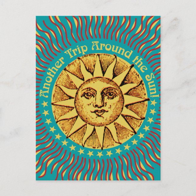 Another Trip Around the Sun Boho Birthday Invite (Front)