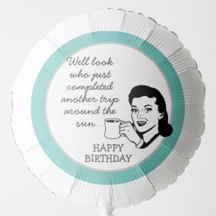 Another Trip Around the Sun Funny Retro Birthday Balloon