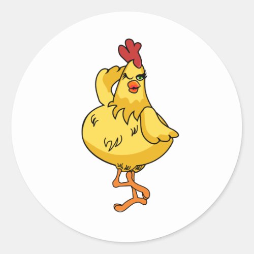 Another very silly Chicken Classic Round Sticker