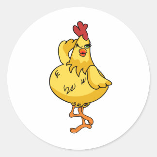 Another very silly Chicken Classic Round Sticker