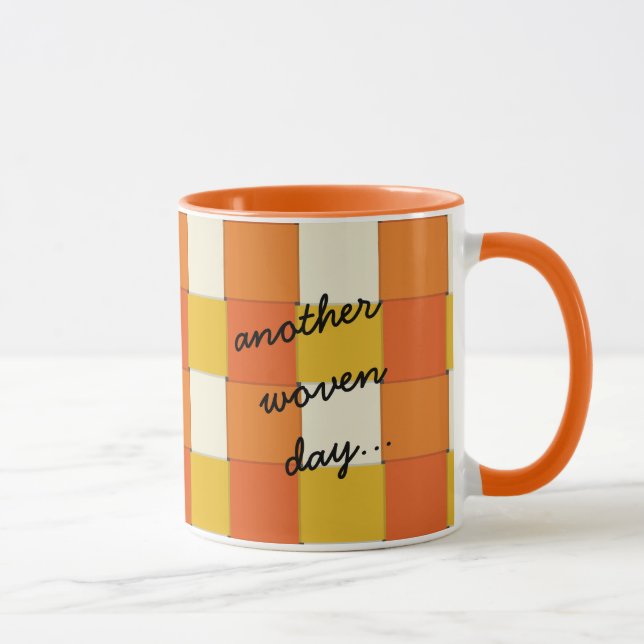 Another Woven Day Orange and Yellow Mug (Right)