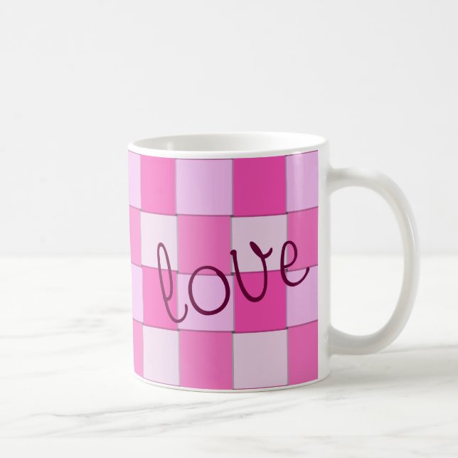 Another Woven Day Pink with Love Coffee Mug (Right)