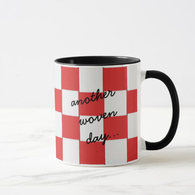 Another Woven day Red and White Mug (Right)