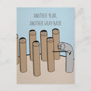 Another Year Gray Hair Funny Old Birthday Card