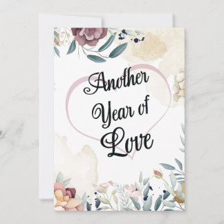 Another Year of Love Personalized Wedding Annivers Invitation