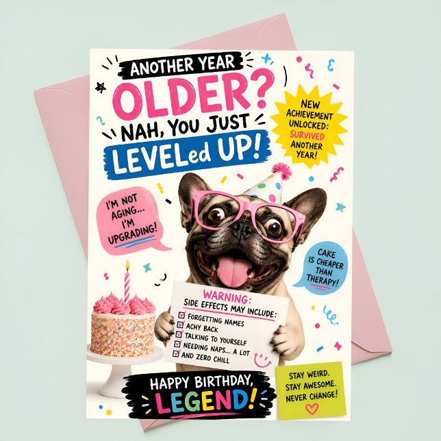 Another Year Older? Nah, You Just Leveled Up! Card (Creator Uploaded)