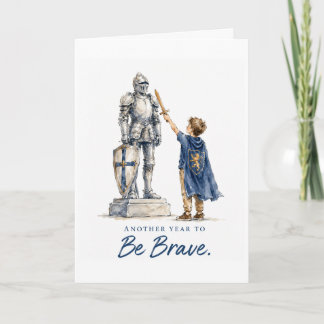 Another Year to Be Brave Catholic Birthday Card