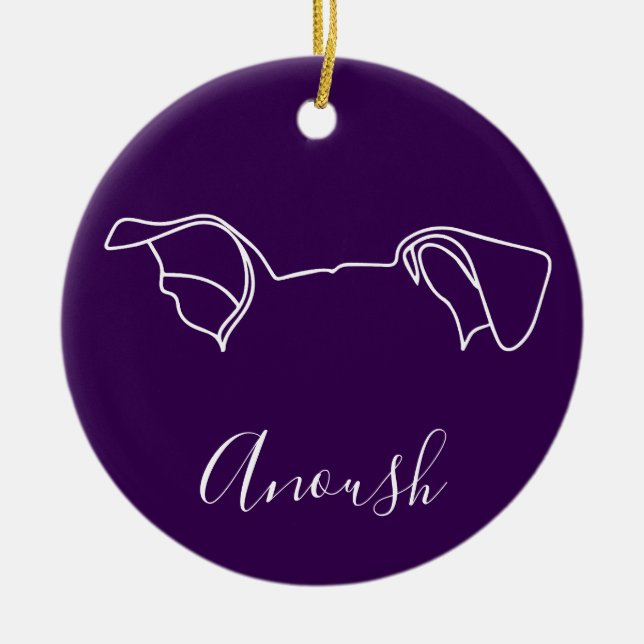Anoush Ornament (Paw Prints) (Front)