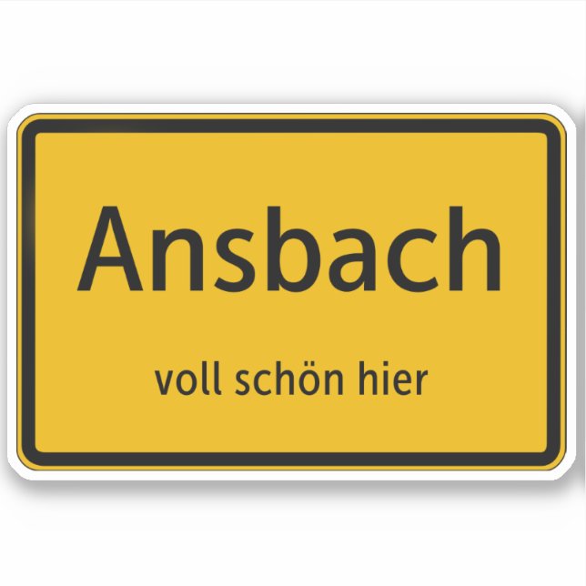 Ansbach Sticker Sticker Autosticker (Front)