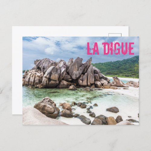 Anse Cocos Seychelles La Digue Beach gift Holiday Postcard