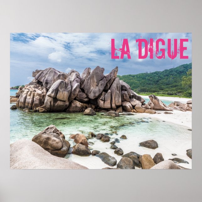 Anse Cocos Seychelles La Digue Beach gift Poster (Front)