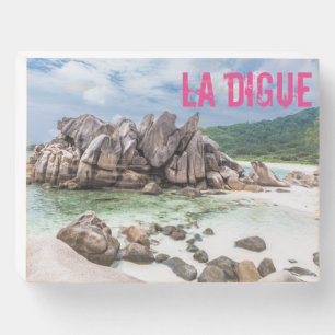 Anse Cocos Seychelles La Digue Beach gift Wooden Box Sign