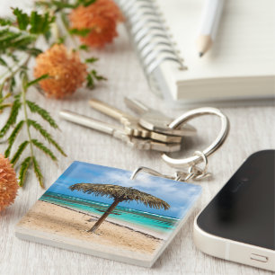 Anse des Rochers beach Keychain