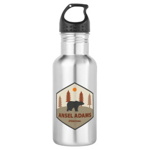 Ansel Adams Wilderness California Bear Stainless Steel Water Bottle