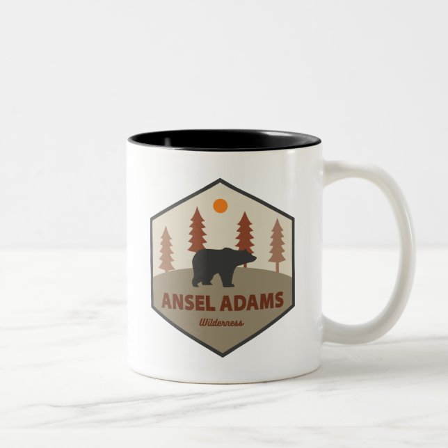 Ansel Adams Wilderness California Bear Two-Tone Coffee Mug (Right)