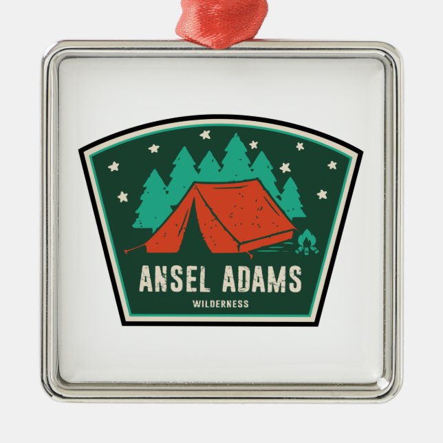 Ansel Adams Wilderness California Camping Metal Ornament (Front)