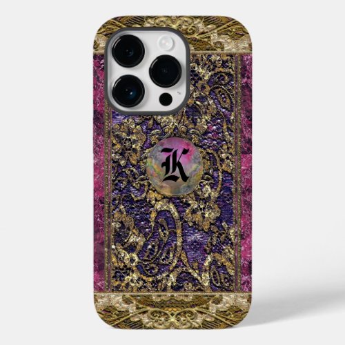 Anselme Kean Elegant Victorian Monogram Case_Mate iPhone 14 Pro Case