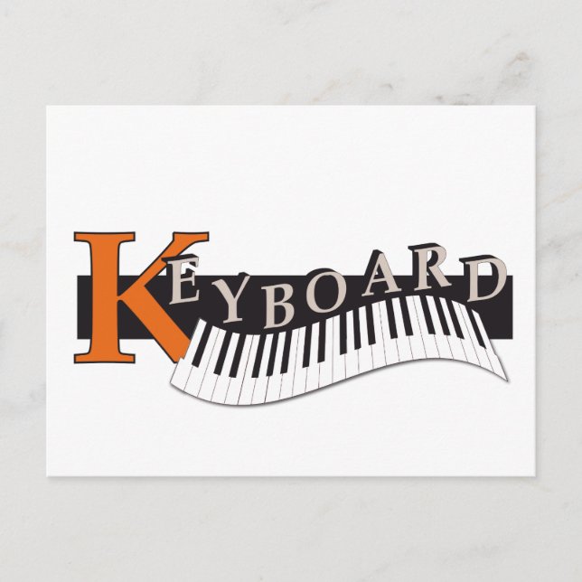 ansichtkaart "Keyboard" design Postcard (Front)