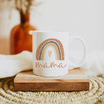 ANSLEY Boho Burnt Orange Rainbow Heart Mama Coffee Mug<br><div class="desc">This ceramic mug features a bohemian burnt orange terracotta rainbow with a heart inside and the 'mama' written in a fun handwritten script font. This mug is the perfect gift for your an expecting mama or for your favorite mom out there.</div>