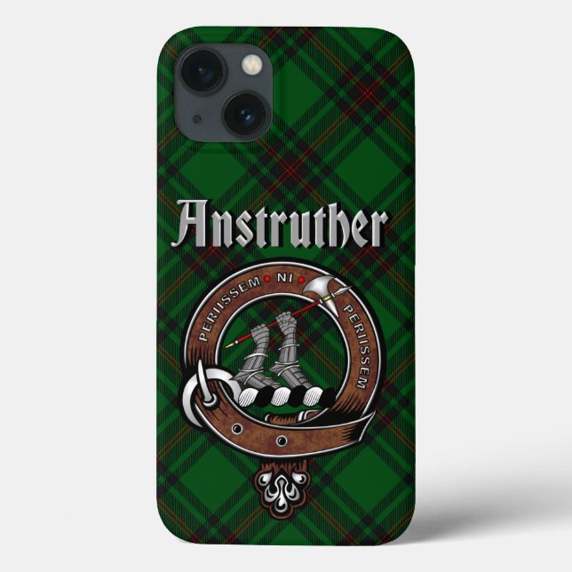 Anstruther Clan Badge &Tartan Phone Case (Back)