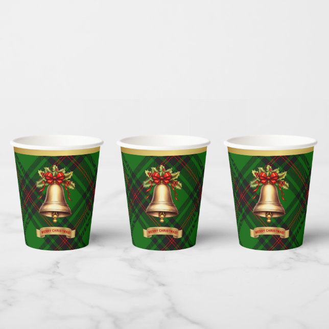 Anstruther Personalized Tartan Christmas  Paper Cups (Multi)