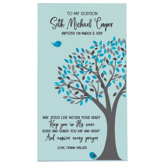 Answer Every Prayer Godson's Blue Wall Sign (Front)