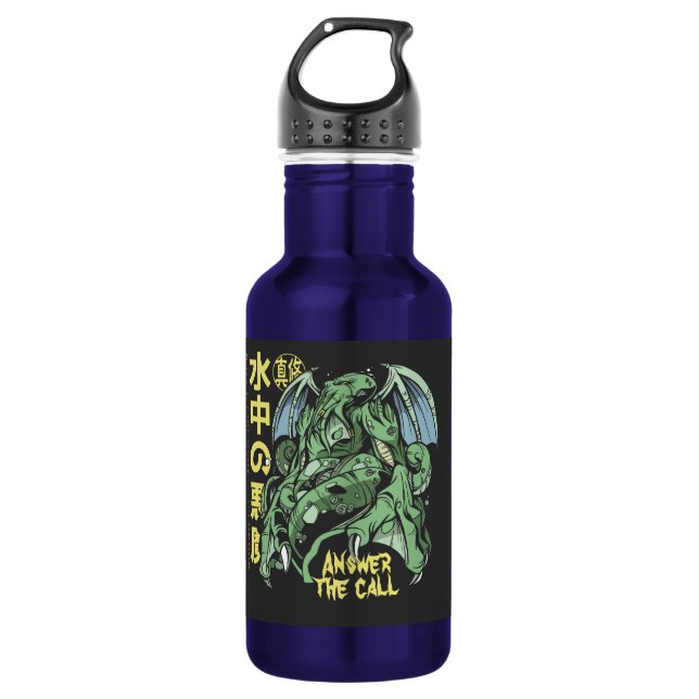 Answer the Call Cthulhu with Japanese Stainless Steel Water Bottle (Front)