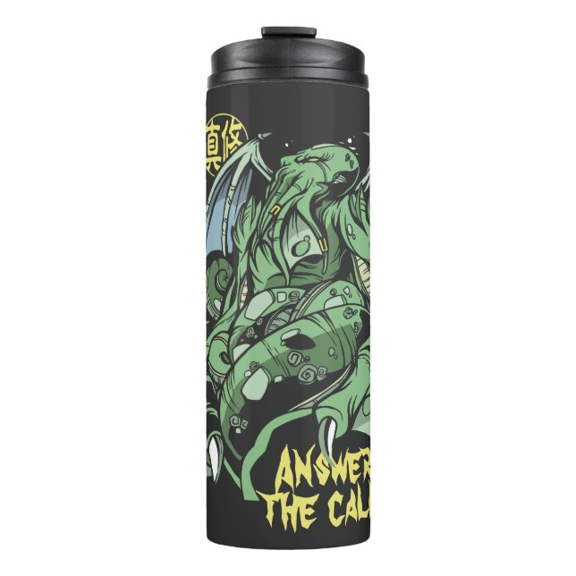 Answer the Call Cthulhu with Japanese Thermal Tumbler (Front)
