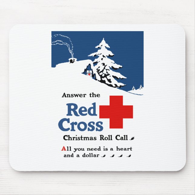 Answer The Red Cross Christmas Roll Call Mouse Pad (Front)