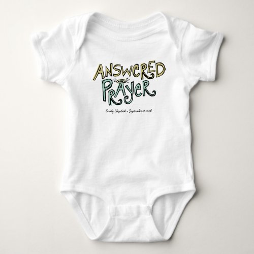 Answered Prayer Baby One Piece Baby Bodysuit