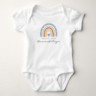Answered Prayer Boho Rainbow Baby Announcement Bodysuit