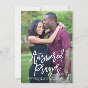 Answered Prayer Lettering Pregnancy Announcement I