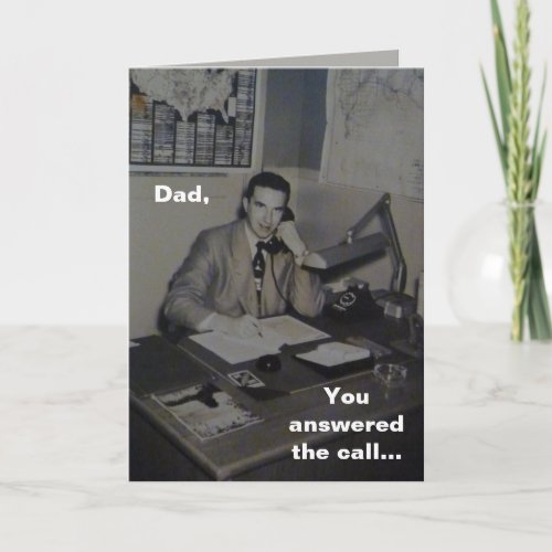 ANSWERING GODS CALL MISSIONARY FATHERS DAY CARD