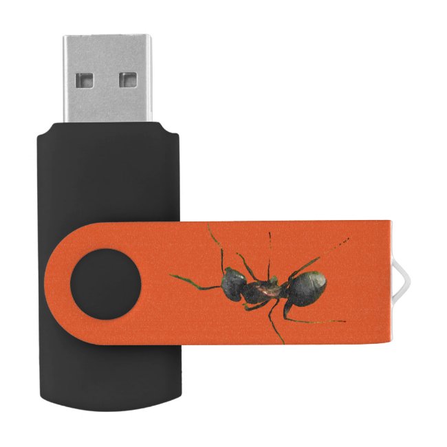 Ant Abstract Swivel USB 2.0 Flash Drive
