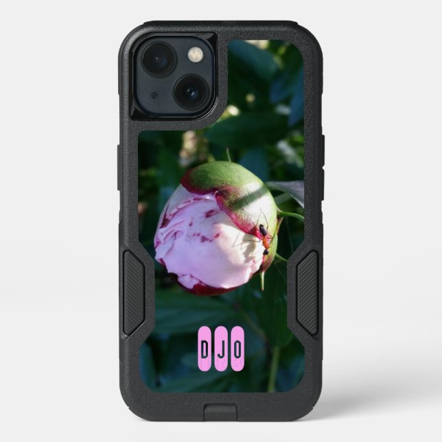 Ant And Shadow on Pink Flower Bud Otterbox iPhone Case (Back)