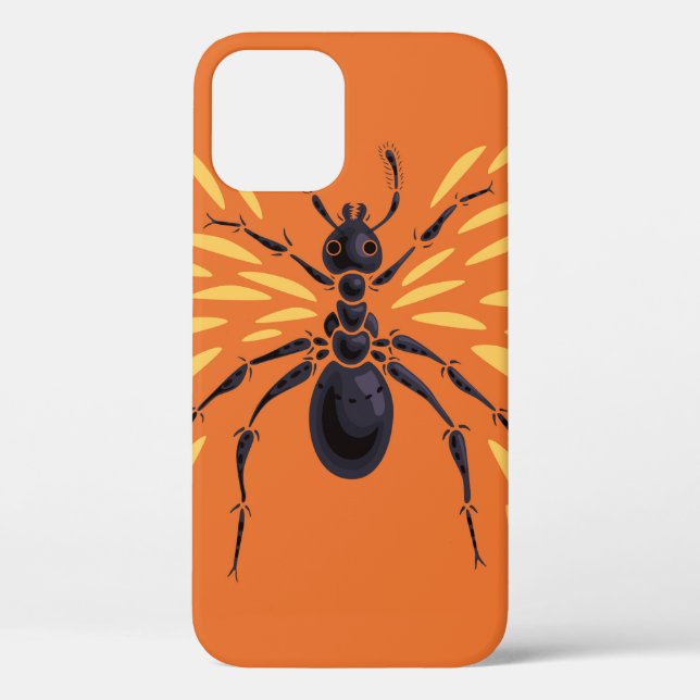 Ant Art Insect Lover Fiery Orange Entomology Case-Mate iPhone Case (Back)