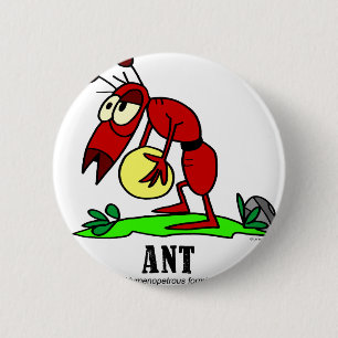 Ant by Italian Artist Lorenzo Traverso Pinback Button