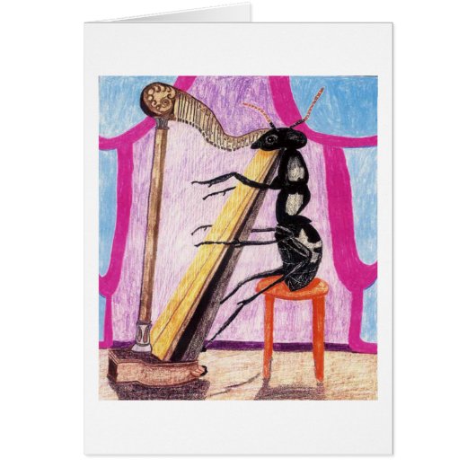 Ant Daphne Plays The Harp Cards (Front)