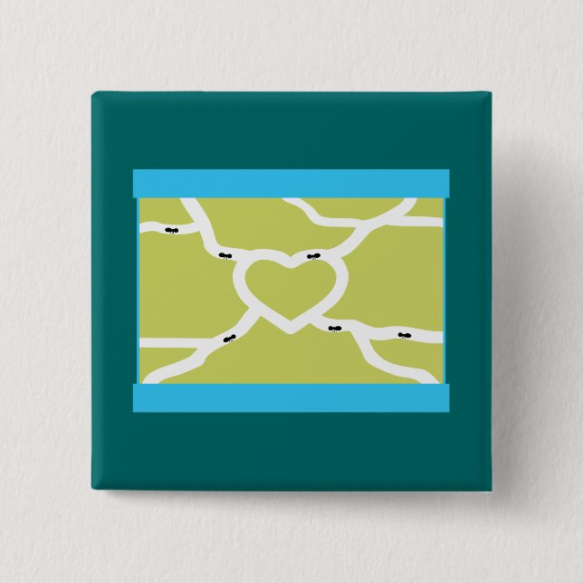 Ant Farm Love Pinback Button (Front)